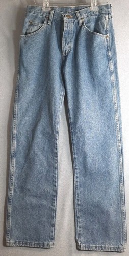 Mens Wrangler Regular Fit Straight Leg Size 30x30 Blue Jean