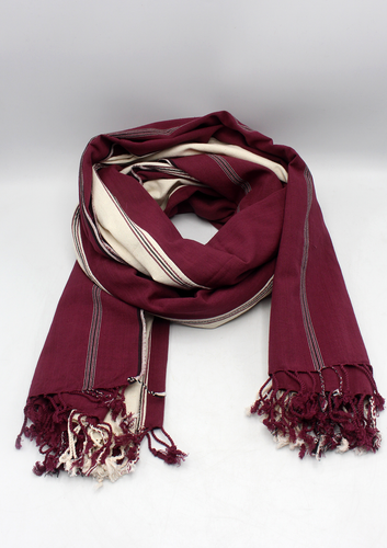 Cotton Buddhist Nagpa Shawl - Picture 2 of 4