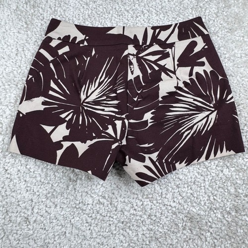 Trina Turk Corbin 2 Shorts Floral Brown Tan Womens 00 NEW - Picture 2 of 9