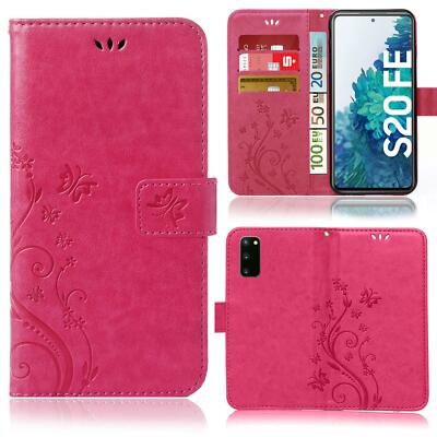 Handy Tasche für Samsung Galaxy S20 FE Schutz Hülle Blumen Flip Case Wallet Etui