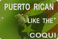 PUERTO RICO Sign 8 x 12 Patriotic Military Boricua Emblem Coqui Sign 