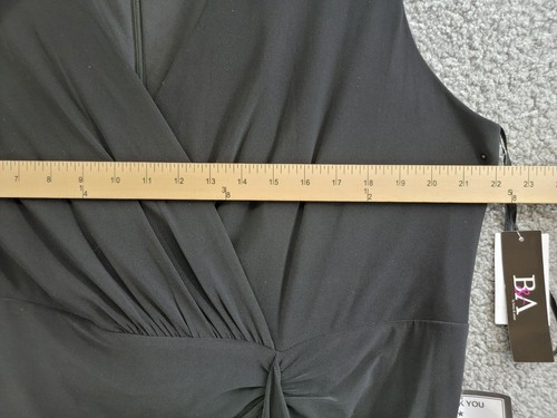 B&A By Betsy & Adam Plus Size Plunge-Neck Ruched Sleeveless Gown Women's 20W - Picture 5 of 16