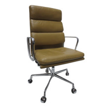 Herman Miller Eames Executive Soft Pad Chair in Toffee Brown Leather, EA437