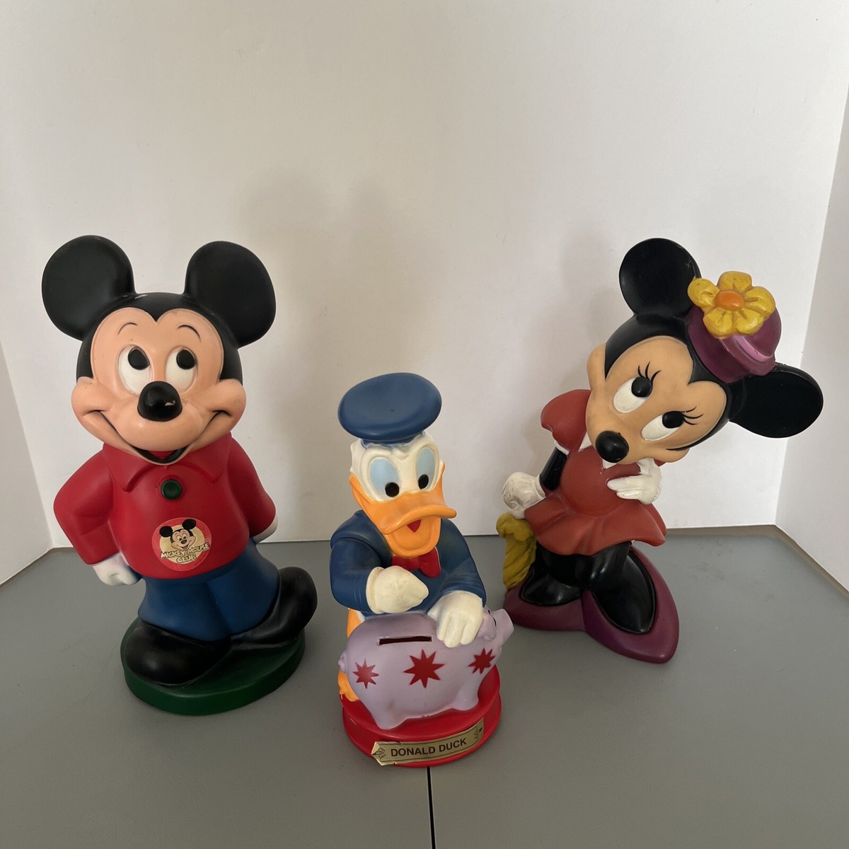 Vintage Illco Toy Minnie Mouse. Mickey Mouse And Donald Duck Hard
