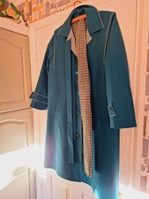 Finesse Ladies Green Mack Coat Shower Proof Wool Lined Size 10