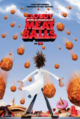 CLOUDY WITH A CHANCE OF MEATBALLS MOVIE POSTER 1 Sided ORIGINAL Advance 27x40 