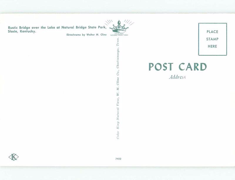 Unused Pre1980 BRIDGE SCENE Slade Near Stanton & Lexington Kentucky