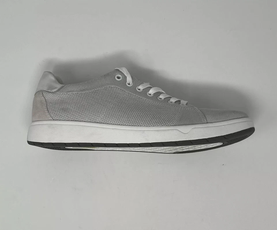 Zapatilla deportiva Florsheim Heist punta lisa para hombre 11 cuero blanco roto espuma OrthoLite Foto 2 de 4
