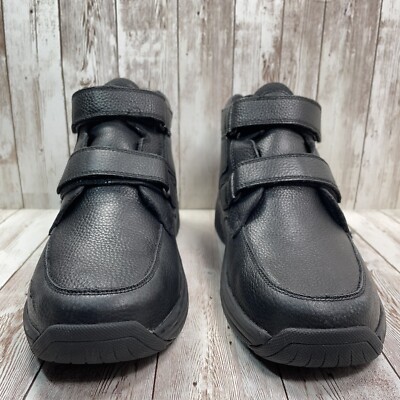 Orthofeet 581 Glacier Gorge Black Leather Hook & Loop Boots  display picture 3