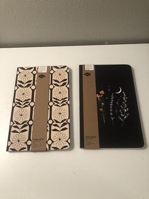 Denik  notebook or journal 144 pages￼ (Lot Of 2 ) Both have flowers 5.25 x8.25 