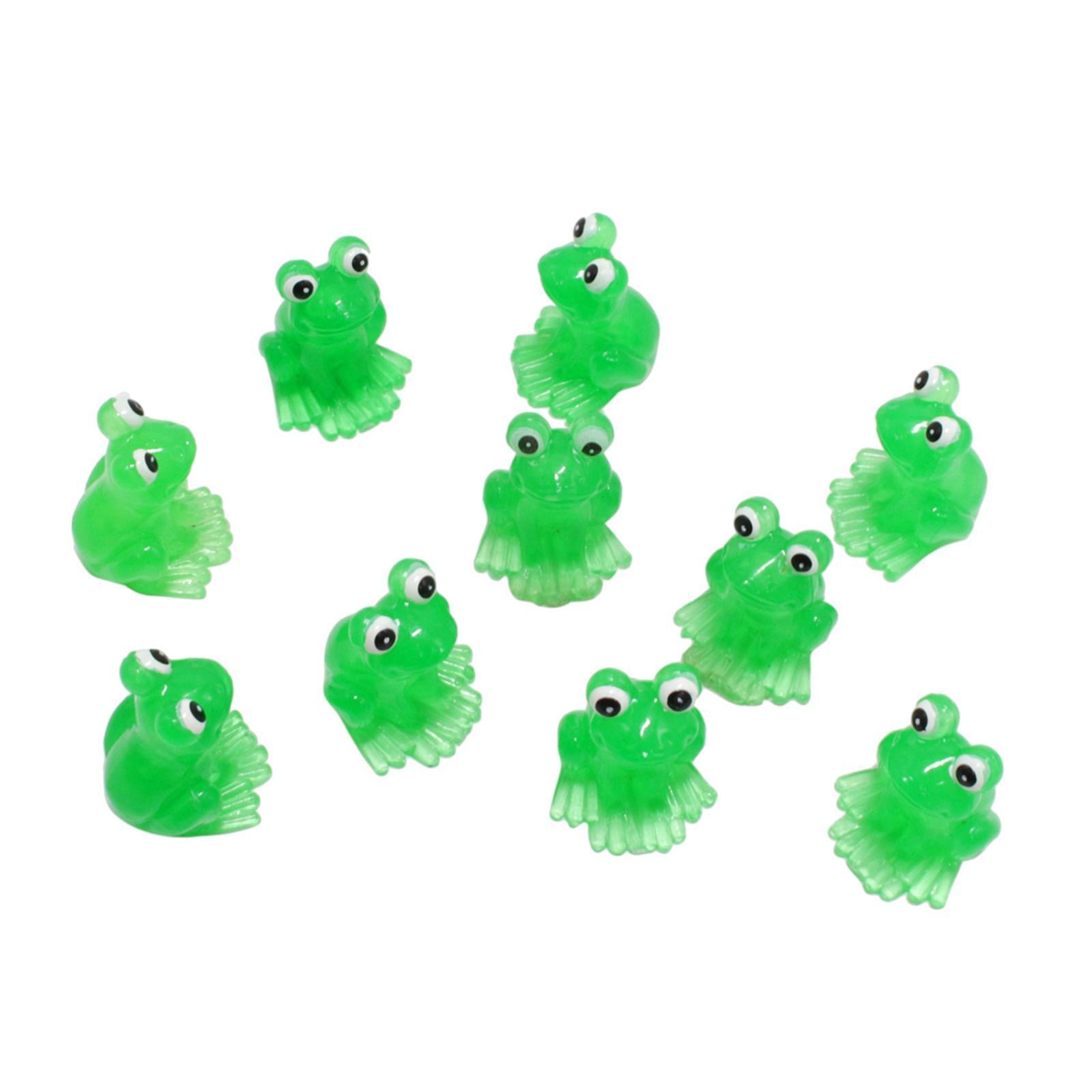 10x Resin Figurines Diy Frog Statue For Terrarium Micro Landscape