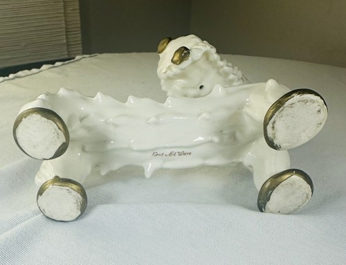 Original Kent Art Ware Porcelain Japan Dragon Dog Figurine 1930s Art Deco Yorkie - Picture 9 of 12