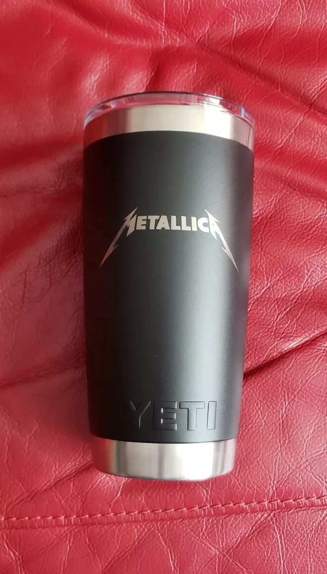 METALLICA M72 World Tour Black YETI 20oz Tumbler Rambler Pop-Up