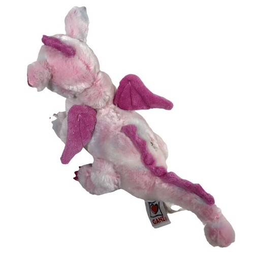 GANZ Webkinz Whimsy Dragon Retired HM156 Pink Glitter ~No Code~ - Picture 4 of 11