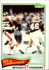 1982 Topps - #7 1981 AFC Championship NM/NM+