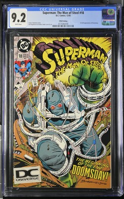 SUPERMAN MAN OF STEEL #18 CGC 9.2 5TH PRINT DC UNIVERSE VARIANT 1ST APP DOOMSDAY