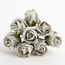 SMALL 3CM FOAM ROSES - Bunch of 8 Colourfast Artificial Wedding Flowers Bouquet