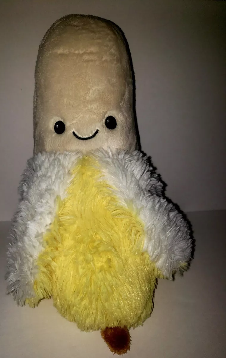 Squishable Yellow Banana Plush Comfort Food Smiling Fruit with