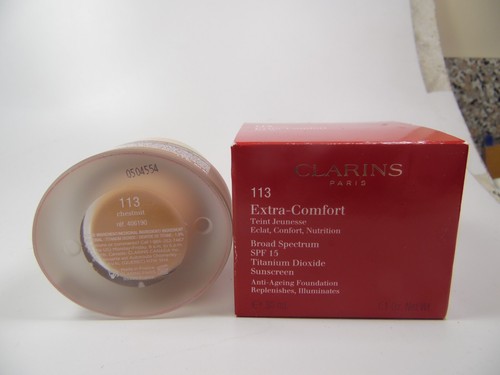 Clarins Extra Confort Broad Spectrum 30 ml Chestnut 113 SPF 15 NIB - Picture 3 of 3