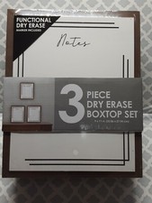 3 Piece Dry Erase Board Set Marker Included