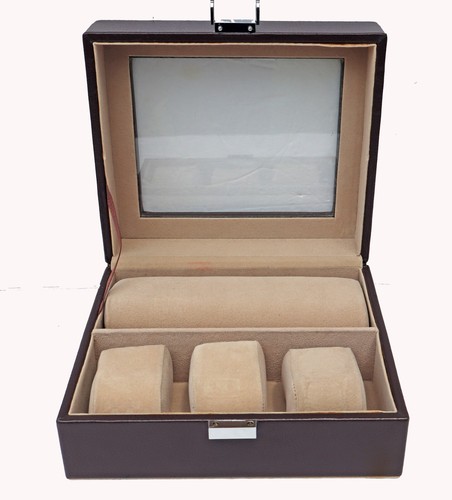 Vintage REDENVELOPE® Men's Leather Watch Storage Box / Case - Great to Gift - Picture 3 of 12