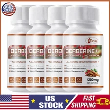 Berberine HCL 10:1 With Ceylon Cinnamon 1200mg Immune Blood Sugar & Heart Health