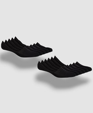 Club Room Men's 11 Pair Pack Black Logo Cotton Liner No Show Socks Shoe 7-12