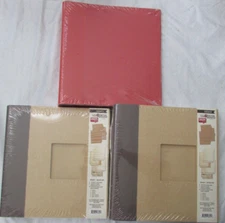 LOT OF 3 8x8 SCRAPBOOK ALBUMS MY MIND'S EYE LOST & FOUND + RED UNBRANDED CR23