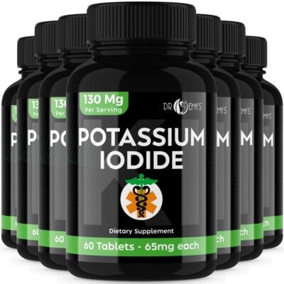 (7PK) - Potassium + Iodide Pills Tablets 130 mg Supplement Survival Kit Fallout