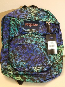 blue green jansport backpack