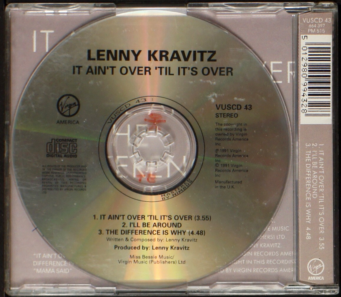 Lenny Kravitz - It Ain't Over 'Til It's Over (single) - CD [13045