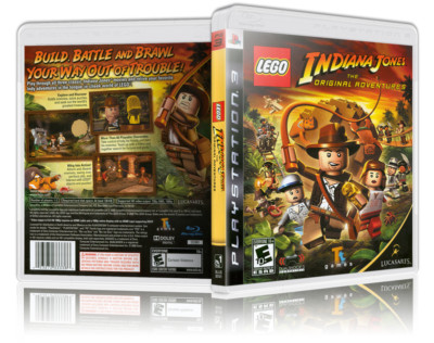 LEGO Indiana Jones : The Original Adventures Custom PS3 Cover and Case. NO GAME!