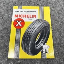 MICHELIN “X” TIRES RARE VINTAGE ORIGINAL BROCHURE with Dealer Stamp