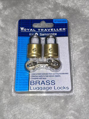 Samsonite Luggage Lock Set Royal Traveller Solid Brass Bag Protection