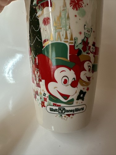 Walt Disney World Starbucks Ceramic Tumbler Mug 12 oz NEW Christmas With Lid - Picture 3 of 10