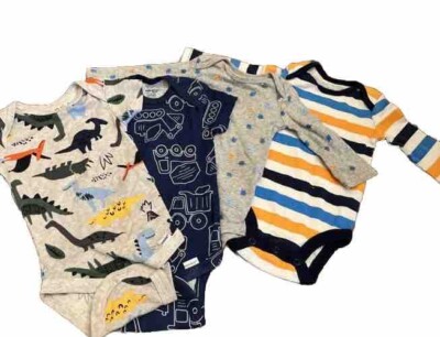 Lot of  4 Infant Boys One Piece  - Size 0-3 3-6 Excellent Condition