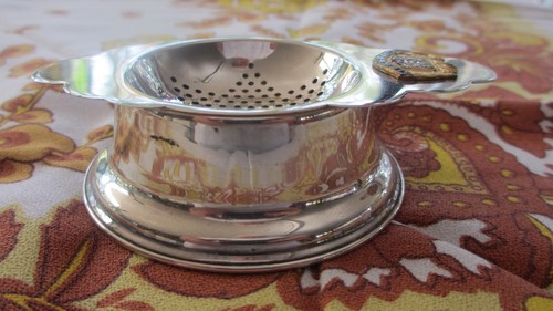 Vintage Boggabri Silver Plated Tea Strainer & Drip Tray EPNS Lewbury - Picture 9 of 9