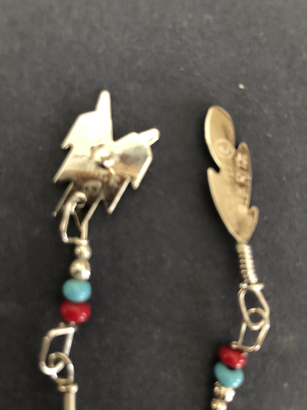 Lunch At The Ritz FEATHER SANACK post Earrings; HAND SIGNED & RARE!