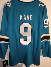 FANATICS SAN JOSE SHARKS EVANDER KANE WOMEN'S JERSEY SIZE M  New w tags