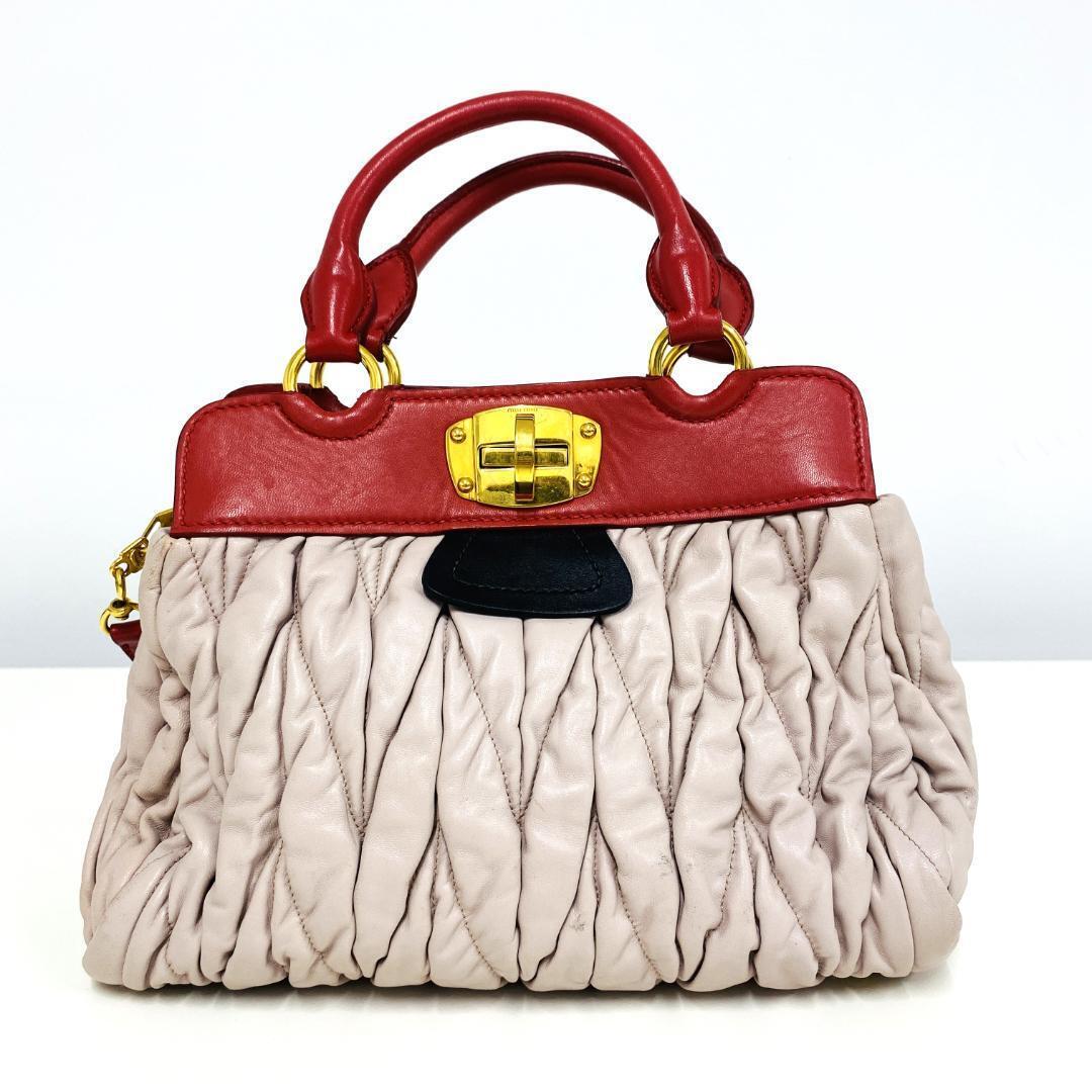 Miu Miu Matelasse 2way Shoulder Handbag Red Used | eBay Miu Miu Matelasse 2way Shoulder Handbag Red Used | eBay