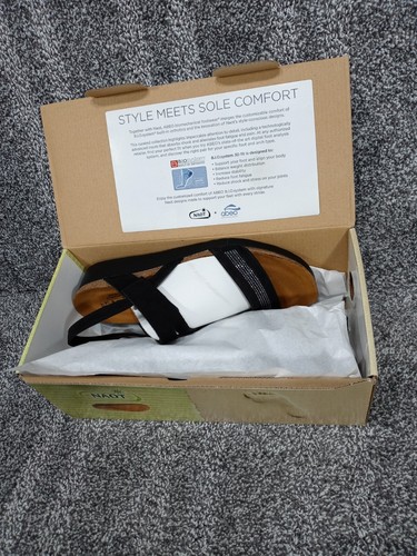 NAOT Chloe US 9 / EU 40 Met Black Sling Back Strap Open Toe Sandals Womens Cork  - Picture 15 of 17