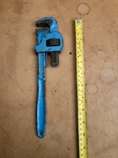 Vintage Blue Garrington The Blackbird 10 Pipe Wrench Hand Tool Made In England