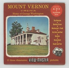 Mount Vernon Virginia 1956 View-Master Packet with Reels 76-ABC Exc. Cond.