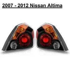 Tail Lights For 2007-2012 Altima Sedan Black Replacement Pair Left+Right  07-12