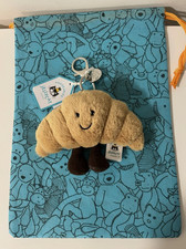 Jellycat Amuseables Croissant Plush Keychain Bag Charm Cute Soft Toy NWT