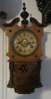 Antique HAC wall alarm clock unusual working.