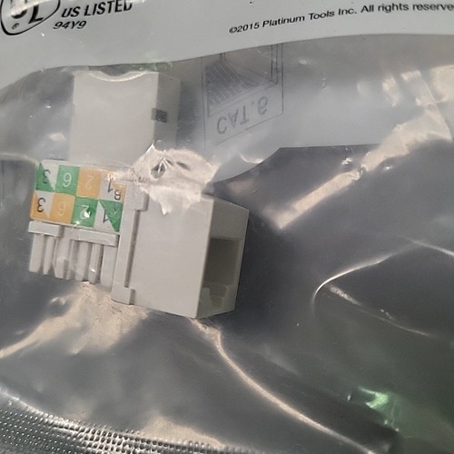 CAT6 Keystone Jack White Ethernet 110 Punch Down RJ45 Cat6 Lot 50 - Photo 3/3