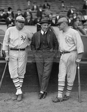 BABE RUTH JACK BENTLEY JACK DUNN BASEBALL GAME 1920 8.5X11 CANVAS PHOTO