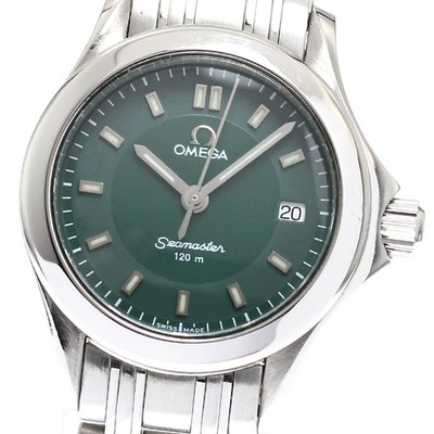 OMEGA Seamaster120M 2581.72 Date green Dial Quartz Ladies Watch_908584