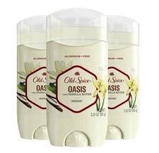 3 Pack Old Spice Oasis with Vanilla Notes Deodorant Antiperspirant 3 oz